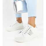 Gemre White-silver sneakers on a thicker sole Finestra | Shoptok.si
