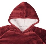  Deka majica s kapuljačom Bordeaux Crvena M Flis i flanel | shoptok.hr