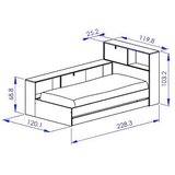 Mömax Postelja S Predalom Vivo, Barva Hrasta, 90x200 | Shoptok.si