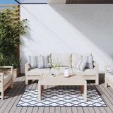 vidaXL Zunanja preproga mornarska in bela 80x150 cm dvostranski dizajn Cene
