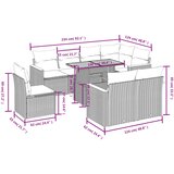  9-dijelni set vrtnih sofa od poliratana s jastucima sivi | shoptok.hr