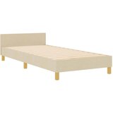  Krevetna konstrukcija s uzglavljem Krema 90 x 200 cm tkanina | shoptok.hr