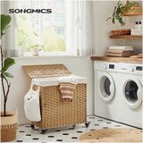 Songmics Koš za perilo 140 L, rjav ratan | Shoptok.si