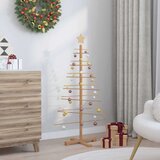 vidaXL Drveno božićno drvce s stalakom Smeđa 125 cm bambus | shoptok.hr