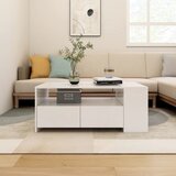 Furnova Klubska mizica bela 102x55x42 cm inženirski les, (21915347) Cene