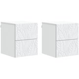  Noćni ormarić za montažu na zid 2 pcs Bijela 34,5 x 33 x 40 cm | Eponuda.ba