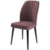 Hanah home set trpezarijskih stolica Etra 8 kom, puder roze tkanina Jerry, crne drvene noge | Eponuda.com