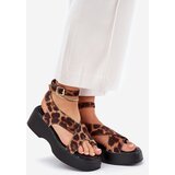 Boto Women's Platform And Wedge Sandals In Leopard Print Brown Tenzorus | Shoptok.si