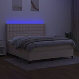  box spring s madracem LED krem 160x200 cm od tkanine | shoptok.hr