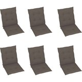  Jastuci za vrtne stolice 6 kom smeđesivi 100x50x3 cm od tkanine | shoptok.hr