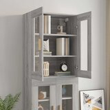  Viseći zidni ormarić boja sivog hrasta sonome 69,5 x 34 x 90 cm Siva | Shoptok.si