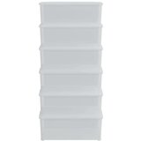vidaXL Plastične kutije za pohranu 6 kom 10 L za slaganje | shoptok.hr