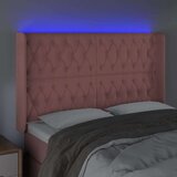  Posteljno vzglavje roza 163x16x118/128 cm žamet, (20953448) | Shoptok.si