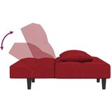  Dvosjed na razvlačenje s dva jastuka boja vina baršunasti | shoptok.hr