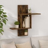  Polica na zidu Dimljeni hrast 59 x 17 x 63 cm Konstruirano drvo | shoptok.hr