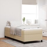 vidaXL Postelja Svetlo Zelena Siva 90x190 cm Iz Suknja Tkanine, (22049916) | Shoptok.si