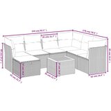  8-dijelni set vrtnih sofa s jastucima bež od poliratana | shoptok.hr