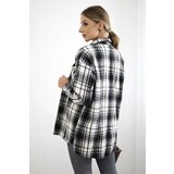 Kesi Women's checked shirt with long sleeves and pocket black | Shoptok.si