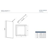 AQUAART Tuš stijena Vetro mirror 100F 100x200 cm, krom | shoptok.hr