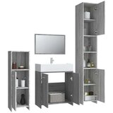  4-dijelni set kupaonskog namještaja siva boja hrasta drveni | shoptok.hr