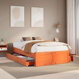  Posteljni okvir brez vzmetnice s predali 135x190 cm borovina, (21609880) | Shoptok.si