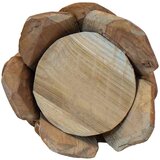 vidaXL Božično drevo z stojalom Rjava 50 cm Trdna tikovina | Shoptok.si