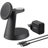 Anker MagGo brezžično polnilno stojalo 3v1, črno | Shoptok.si