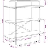  Polica 3 razina 100 x 35 x 105 cm PB Dimljeni hrast Slike