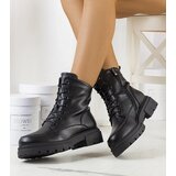 Gemre Black lace-up ankle boots eco-leather Caldera | shoptok.hr