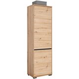 CARRYHOME garderobna omara antracit, hrast artisan | Shoptok.si