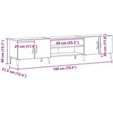 vidaXL TV omara Črni hrast Inženirski les 180 x 31.5 x 40 cm | Shoptok.si