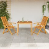 vidaXL 3-delni vrtni jedilni set Trden les akacija | Shoptok.si