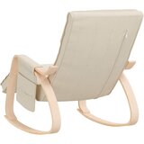  Stolica za ljuljanje od tkanine krem | shoptok.hr