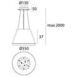 ARTEMIDE 1124020A - Luster na sajli CHOOSE MEGA 3xE27/12W/230V bež | Eponuda.com