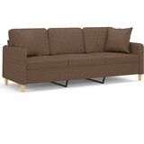 Maison Chic kavč - Sofa - Kanape dvosed z blazinami rjav 180 cm blago, (21727275) | Shoptok.si