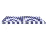 Tenda na uvlačenje plavo-bijela 4 x 3 m od tkanine i aluminija | Eponuda.com