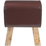  Klupa 40 x 30 x 45 cm Prava koža Tamno smeđa | shoptok.hr