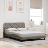  Okvir za krevet bez madraca smeđesivi 140 x 190 cm od tkanine | shoptok.hr