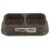 M_Pets dupla plastična činija za mace 2 x 150 ml - siva Cene