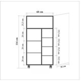 Woody Fashion komoda od hrasta 60x116x36cm | Eponuda.ba