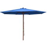 vidaXL Zunanji senčnik z lesenim drogom 350 cm moder | Shoptok.si