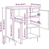  Stranske omare 3 pcs Star les 180 x 35 x 70 cm Konstruiran les | Shoptok.si