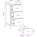  Kreveta Crni hrast 97 x 33 x 81 cm Konstruirano drvo | shoptok.hr