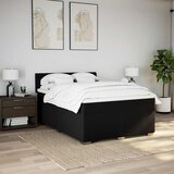  Krevet s oprugama i madracem crni 160x200 cm od tkanine | shoptok.hr