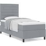  Krevet s kutijom opruge s madracem svjetlosiv 90x200 cm tkanina | shoptok.hr