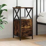 The Living Store Nočna omarica dimljeni hrast 34x35,5x70 cm inženirski les - Nočna Omarica, (21433582) | Shoptok.si