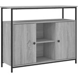  Komoda siva boja hrasta 100x35x80 cm od konstruiranog drva | Eponuda.com