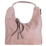 Fashion Hunters Light pink shoulder bag with an adjustable strap Cene