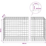  Gabion s žicom debljine 3,5 mm i mrežom 10x10 cm 800x100x100 cm | shoptok.hr