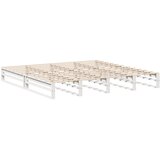  Okvir kreveta bez madraca bijeli 200x200 cm od masivne borovine | shoptok.hr